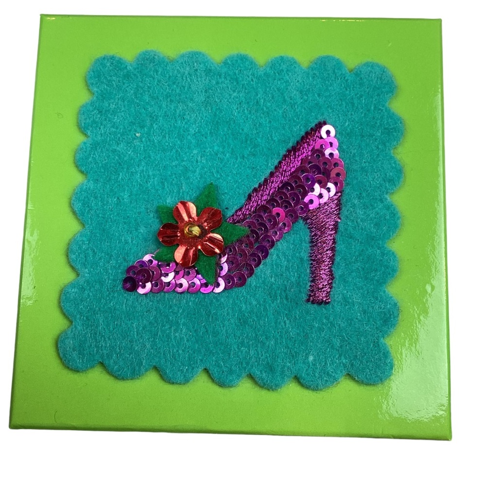 Michael Simon Handmade Poinsettia Shoe Christmas Tree Ornament